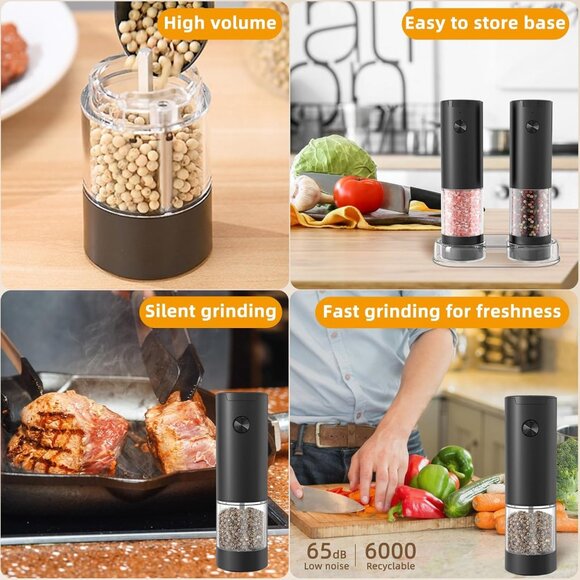 Electric Salt & Pepper Grinder Set - Picture 4 of 4